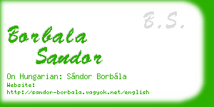 borbala sandor business card